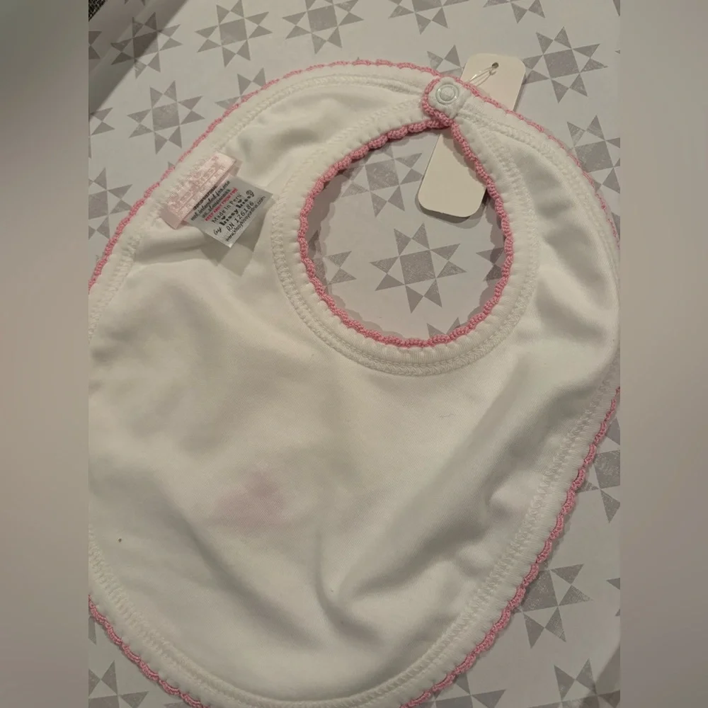 NWOT Kissy Kissy Premier Hand Embroidered Princess Bib